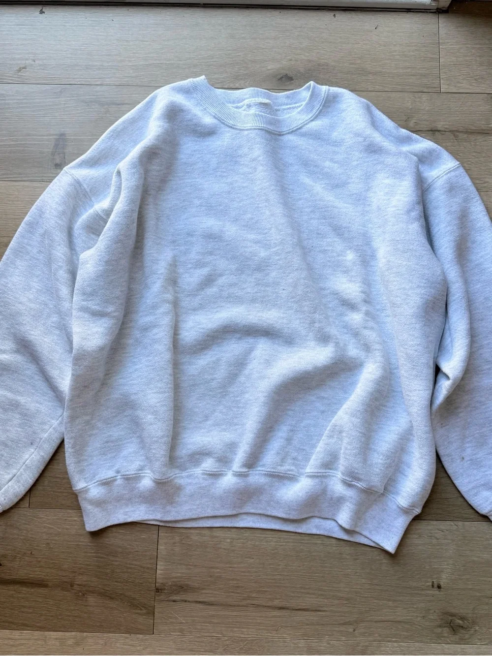 Vintage Pullover Crewneck Sweatshirt Light Heather Gray